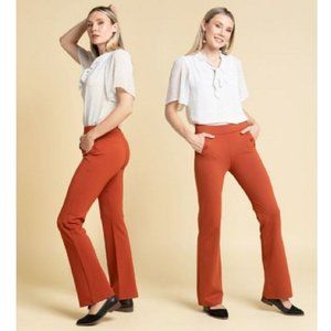 Betabrand Pumpkin Orange Dress Yoga Pants L